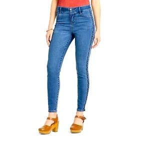 Embroidered Denim Pants